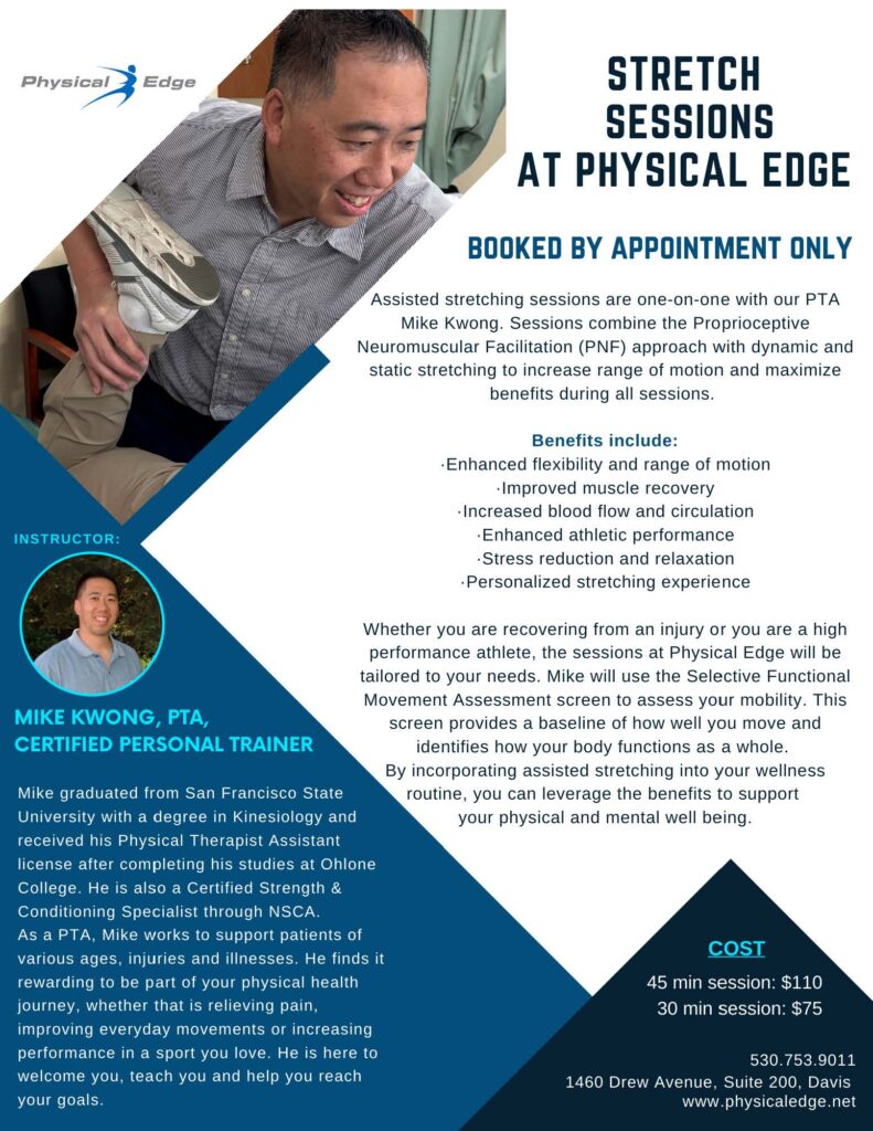 Stretch Sessions at Physical Edge promotional flyer