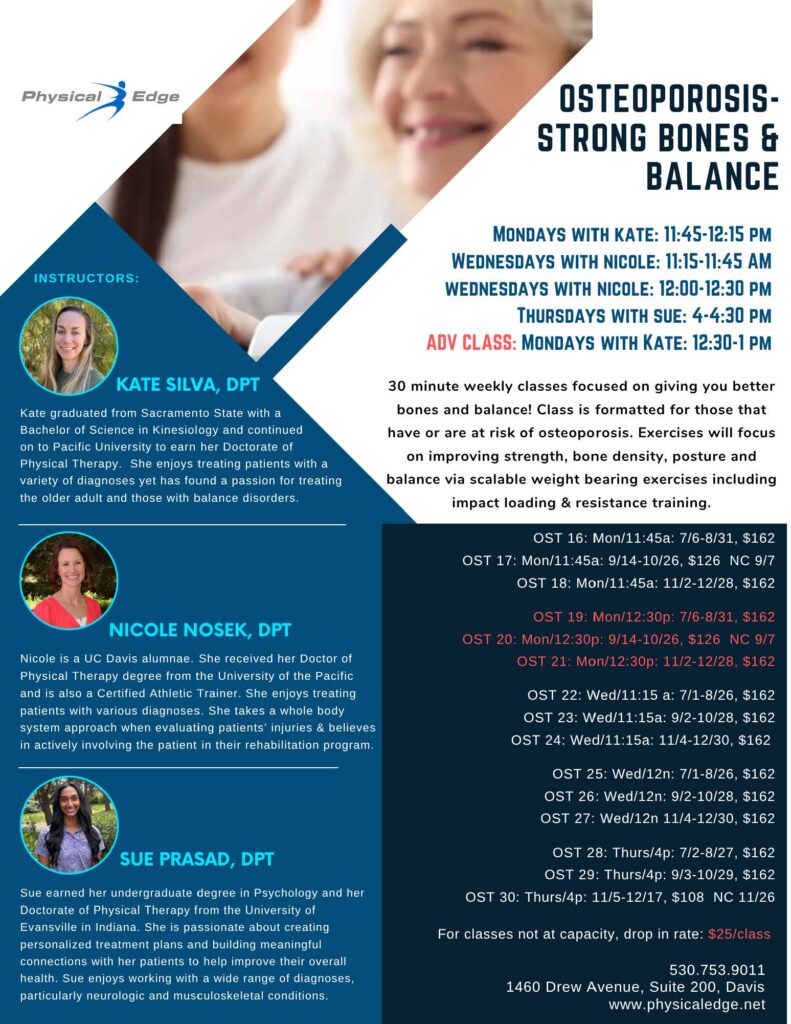 Informational flyer for osteoporosis training workshop